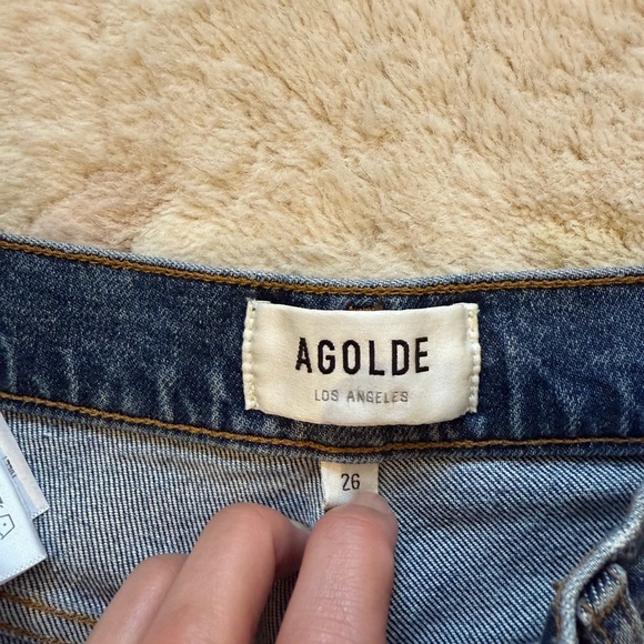 Agolde Riley High Rise Straight Crop - Picture 2 of 4